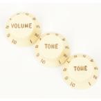 Fender Stratocaster Knobs, Aged White (Volume, Tone, Tone)【フェンダー】