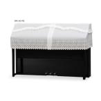 電子ピアノカバー DPC-831TB ホワイトベージュト音絵羽柄レース　ハイブリッドピアノ　 クラビノーバカバー　アバングランド