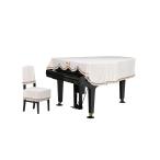 グランドピアノカバー　GP-415B　ニット系コサージュ付　ベージュ ヤマハC5,C5X,C6,C5L