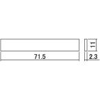 ¡ÚSCUD¡Û¡Ú¥µ¥É¥ë¡Û¥Ü¡¼¥ó¥µ¥É¥ë F-3410 (71.5x11x2.3mm)