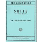 楽譜　モシュコフスキ／2つのヴァイオリンとピアノのための組曲 作品71 ト短調(ヴァイオリン2重奏＆ピアノ（スコアとパート譜）／輸入楽譜（T）)