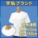体操服 丸首 半袖 速乾吸汗 Ｔシャツ型（裏メッシュ）120〜150 男女兼用 体操着 白 小学校 中学校 体育 運動会 130 140 スポーツ(送料無料 メール便発送)