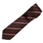 [OUTLET] форма school галстук женщина для красное дерево красный полоса ELLE ECOLE[ сделано в Японии ]