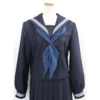 富士ヨットkomachi紺セーラー服・白三本線 抗菌銀イオン消臭制電ウール30%丸洗いOK 140~180 A体