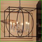 Luxury Transitional Chandelier, Large Size: 25"H x 22.5"W, with Multi-Shape Style Elements, Natural Black Finish, UQL2862 from The Trafford