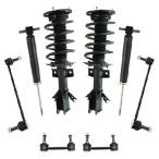 TRQ Front Rear Complete Loaded Strut and Spring Assembly Shock Absorber Sway Bar End Link Suspension Kit 8 Piece Set for 2013-2017 Ford Fusion