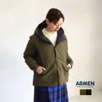 ショッピングARMEN アーメン ナイロンコットンリバーシブルダウンフーデッドジャケット ARMEN NAM2156R レディース 秋冬 ゆったり リバーシブル 防寒 スポーツ観戦 アウトドア