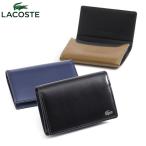 ラコステ 名刺入れ LACOSTE カードケース 名刺ケース 革 本革 MEN’S PREMIUM 2 スムースレザー レザー ビジネス メンズ レディース NH0113K