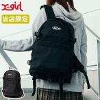 エックスガール リュック 大容量 レディース シンプル 黒 X-girl MILLS LOGO ADVENTURE BACKPACK A4 29L 通学 105224053010 105225053002