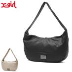 最大51%★3/8限定 エックスガール ショルダーバッグ レディース 斜めがけバッグ 大きめ A4 X-girl 大人 合皮 METAL PLATE LABEL SHOULDER BAG 105254053009
