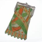  античный Whiting&Davis metal сумка-сетка ( orange серия )