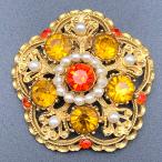 Weiss Vintage Brooch ワイス ゴールドトーン フラワー ヴィンテージ ブローチ 1960年代頃