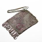  античный розовый × silver gray party бисер сумка 