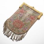 Antique flower motif tassel Party beads bag