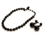 ミリアムハスケル　ヴィンテージ　ブラック　ネックレス&amp;イヤリングセット　Vintage Necklace earring