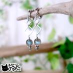 ラブラドライトとシルバー淡水パール...