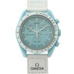 スウォッチ オメガ コラボ ミッション トゥ ウラヌス SO33L100 Swatch 腕時計 ライトブルー文字盤 【安心保証】