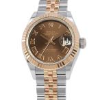 ロレックス レディ デイトジャスト SS/K18PG 279171 ROLEX 腕時計 チョコレート文字盤 【安心保証】