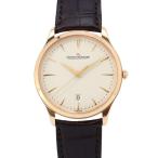 ジャガールクルト マスター ウルトラスリム デイト Q1282510 JAEGER-LECOULTRE 腕時計 アイボリー文字盤 【安心保証】