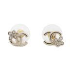 シャネル ピアス ココマーク フラワーパールモチーフ ラインストーン ABC107 CHANEL アクセサリー 【安心保証】