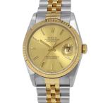 ロレックス デイトジャスト E番 SS/K18YG 16233 ROLEX 腕時計 シャンパン文字盤 【安心保証】