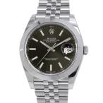 ロレックス デイトジャスト41 ランダムシリアル ルーレット 126300 ROLEX 腕時計 黒文字盤 【安心保証】