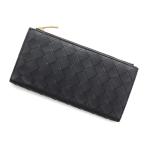 ボッテガヴェネタ 長財布 イントレチャート レザー BOTTEGA VENETA 財布 黒 【安心保証】