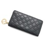 グッチ 長財布 GG グッチシマ ジップアラウンド ウォレット GUCCI 409342 財布 ラウンドファスナー 黒 【安心保証】