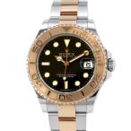 ロレックス ヨットマスター37 SS/K18PG エバーローズゴールド 268621 ROLEX 腕時計 黒文字盤 【安心保証】