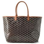 ゴヤール トートバッグ サンルイPM PVC/レザー STLOUIPMLTY01CL03P GOYARD ポーチ付き 黒