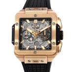 ウブロ スクエアバン ウニコ キングゴールド 821.OX.0180.RX HUBLOT 腕時計 スケルトン文字盤 【安心保証】