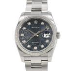ロレックス デイトジャスト36 SS/K18 10Pダイヤ 116234G ROLEX ブルーホリコン文字盤 コンピューター 【安心保証】