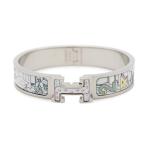 エルメス ブレスレット クリックH 24番地のミステリー サイズPM ジャスミン/シルバー金具 HERMES バングル アクセサリー 【安心保証】