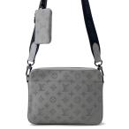 ルイヴィトン ショルダーバッグ モノグラム・シャドウ デュオ・メッセンジャー M46104 LOUIS VUITTON メンズ 【安心保証】