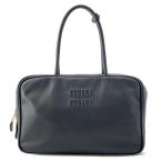 ミュウミュウ ハンドバッグ ボー カーフレザー 5BB117 MIUMIU トップハンドルバッグ 黒 【安心保証】