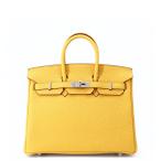 エルメス バーキン25 ジョーヌアンブル/シルバー金具 トゴ B刻印 HERMES Birkin ハンドバッグ