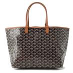 ゴヤール トートバッグ サンルイPM PVC レザー STLOUIPMLTY01CL03P GOYARD ポーチ付き 黒