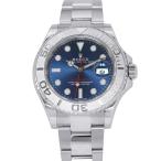 ロレックス ヨットマスター ロレジウム SS/プラチナ ランダムシリアル ルーレット 116622 ROLEX 腕時計 ブルー文字盤 【安心保証】