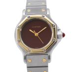 カルティエ サントス オクタゴン SM Cartier 腕時計 ボルドー文字盤 【安心保証】