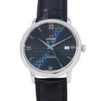 オメガ デヴィル プレステージ オービス デイト 424.13.40.20.03.003 OMEGA 腕時計 ブルー文字盤 【安心保証】