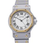 カルティエ サントスオクタゴン LM Cartier 腕時計 白文字盤 【安心保証】
