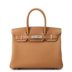 エルメス バーキン30 ゴールド/シルバー金具 トゴ K刻印 HERMES Birkin ハンドバッグ