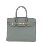 エルメス バーキン30 ヴェールアマンド/ゴールド金具 エプソン Z刻印 HERMES Birkin ハンドバッグ 【安心保証】