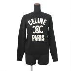  Celine вязаный Trio mf лодка шея свитер женский размер XS RY06J0U62.38OW CELINE tops чёрный [ безопасность гарантия ]
