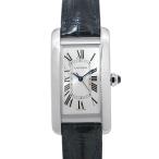 カルティエ タンクアメリカン MM WSTA0017 Cartier 腕時計 シルバー文字盤 【安心保証】