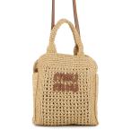 ミュウミュウ ハンドバッグ クロシェ ファブリック トート ラフィア 5BA283 MIUMIU 2way 【安心保証】