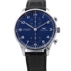 IWC ポルトギーゼ クロノグラフ 150イヤーズ 世界限定2000本 IW371601 腕時計 ブルー文字盤 【安心保証】