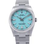 ロレックス オイスターパーペチュアル36 ランダムシリアル ルーレット 126000 ROLEX 腕時計 ターコイズブルー文字盤 【安心保証】
