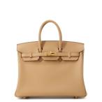 エルメス バーキン25 ビスキュイ/ゴールド金具 スイフト K刻印 HERMES Birkin ハンドバッグ