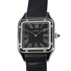 カルティエ サントス デュモン LM WSSA0046 Cartier 腕時計 黒文字盤 手巻き